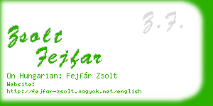 zsolt fejfar business card